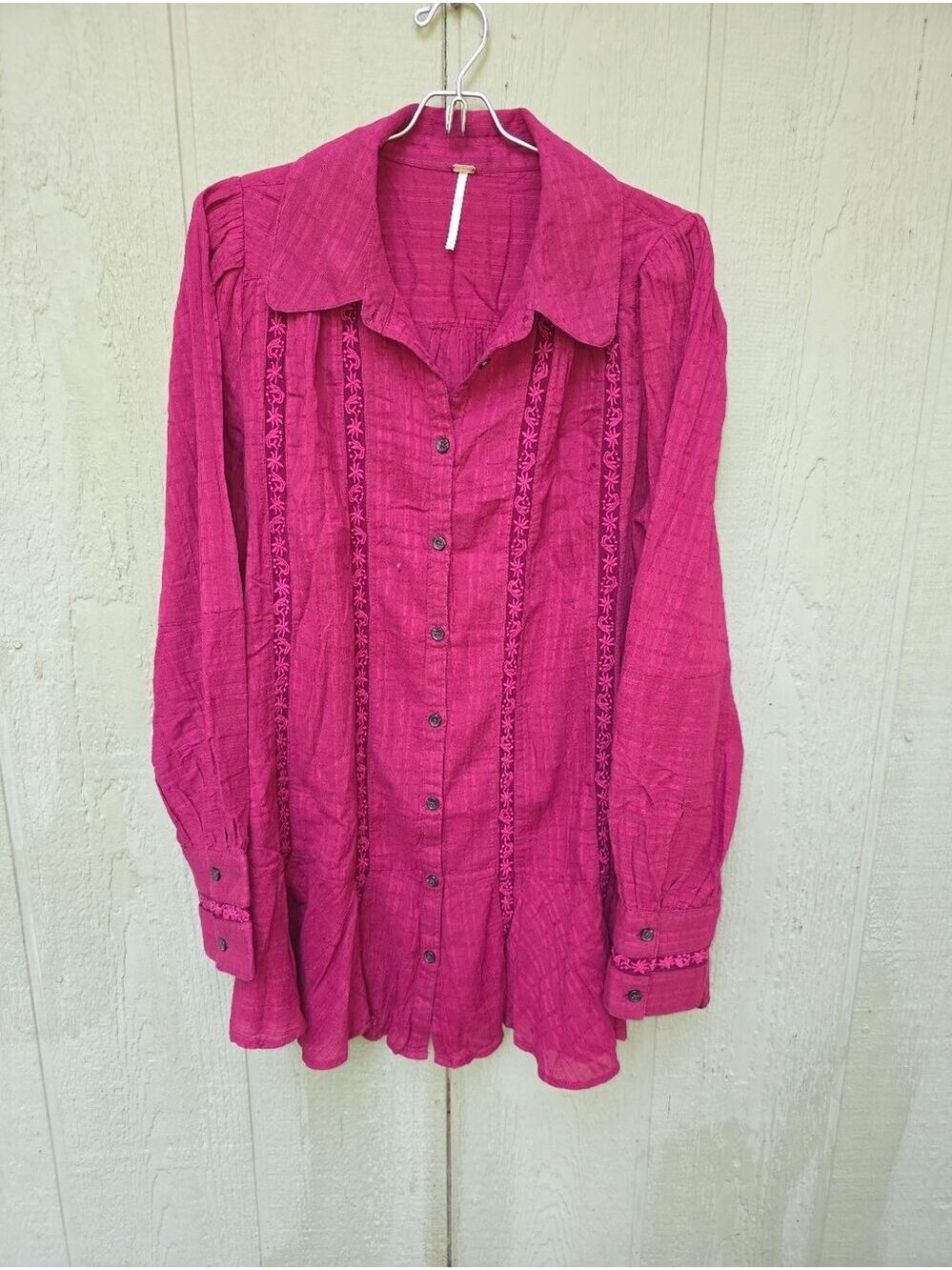 Free People Button-Down Blouse #BL2 - Picture 12 of 13